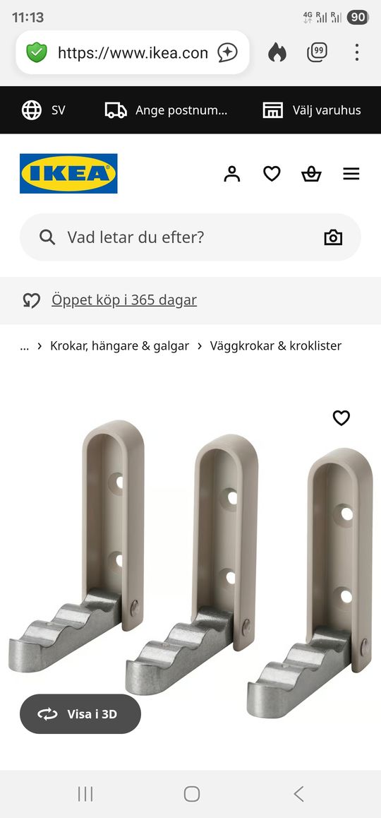 ikea kleren haakje