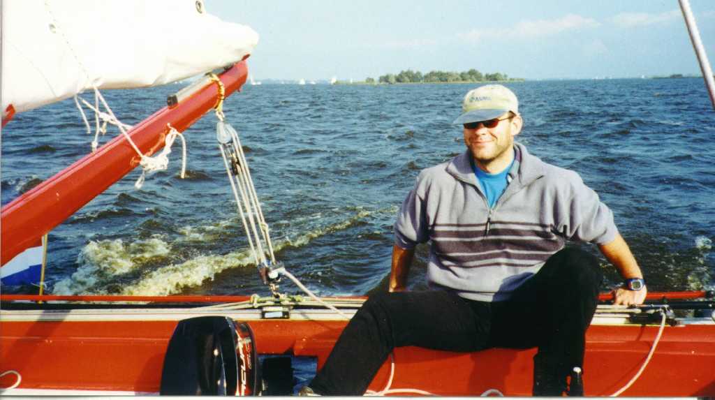 Thats me, op mijn oude boot op het heegermeer